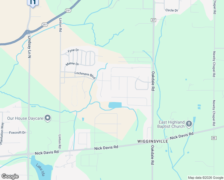 map of restaurants, bars, coffee shops, grocery stores, and more near 22488 Oakdale Ridge Lane in Athens