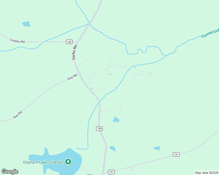 map of restaurants, bars, coffee shops, grocery stores, and more near 1676 State Road 190 in Chester