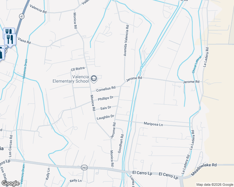 map of restaurants, bars, coffee shops, grocery stores, and more near 32 Jerome Road in Los Lunas