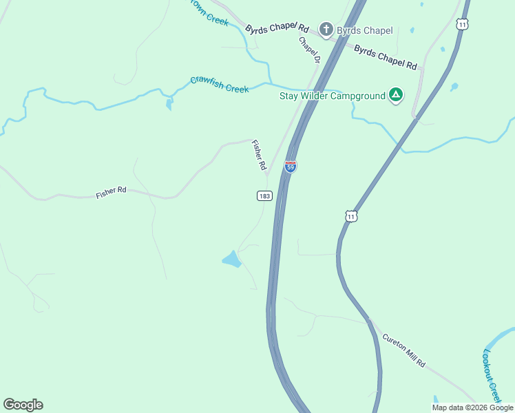 map of restaurants, bars, coffee shops, grocery stores, and more near 582 Byrds Chapel Drive in Rising Fawn