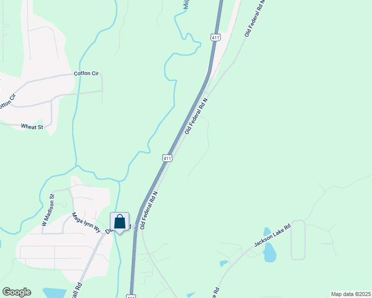 map of restaurants, bars, coffee shops, grocery stores, and more near 2290 Old Federal Road North in Chatsworth
