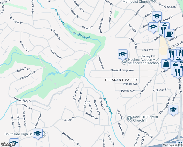 map of restaurants, bars, coffee shops, grocery stores, and more near 438 Potomac Avenue in Greenville