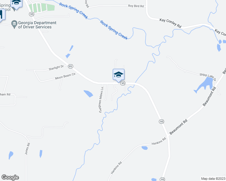 map of restaurants, bars, coffee shops, grocery stores, and more near 40 Blessed Way in Rock Spring