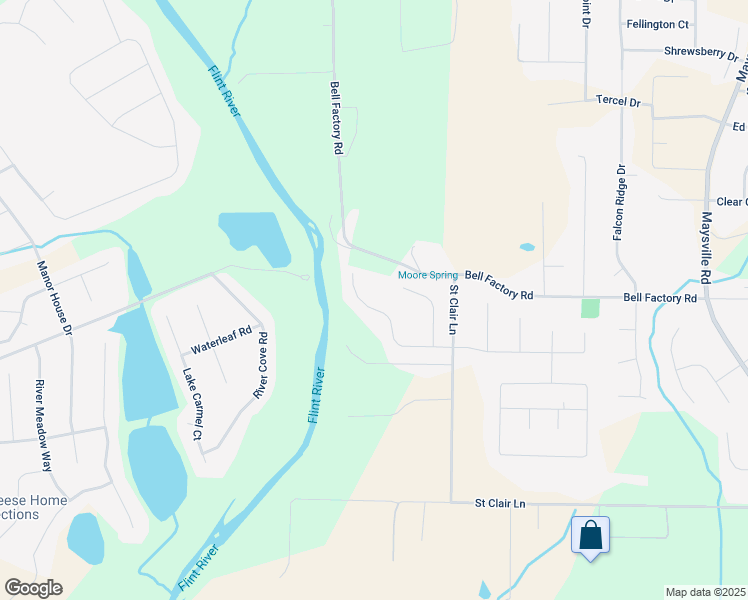 map of restaurants, bars, coffee shops, grocery stores, and more near 123 Southfork Drive in Huntsville
