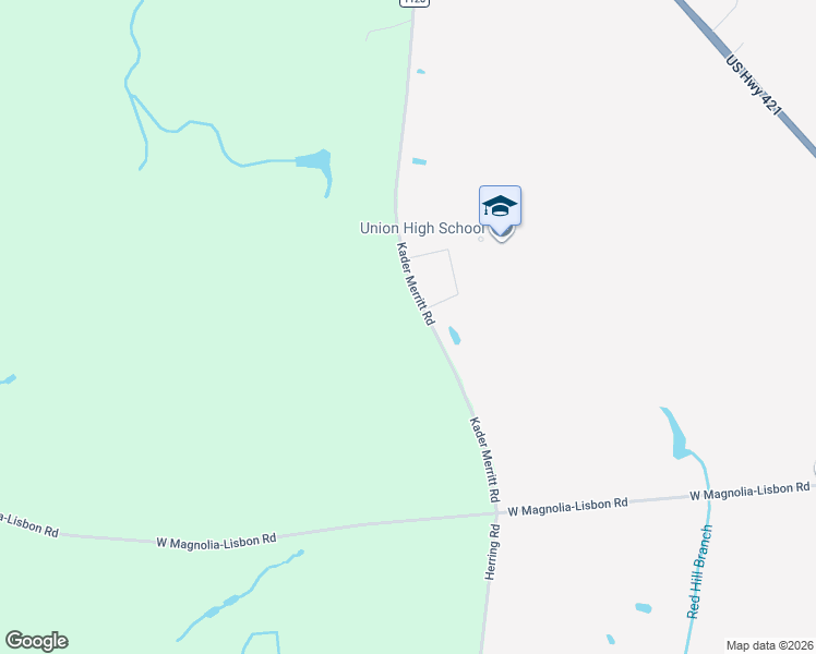 map of restaurants, bars, coffee shops, grocery stores, and more near 1310 Kader Merritt Road in Rose Hill