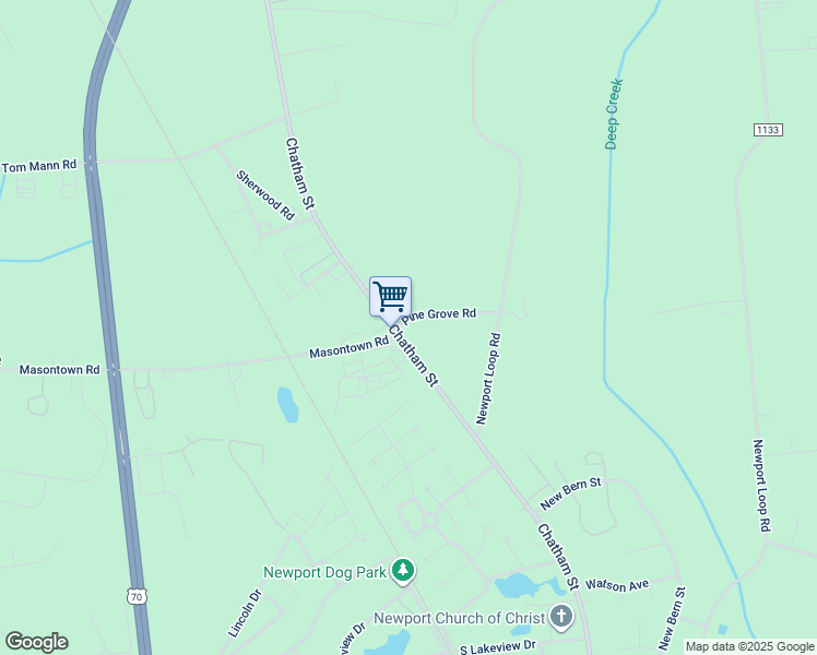 map of restaurants, bars, coffee shops, grocery stores, and more near 112 Pine Grove Road in Newport