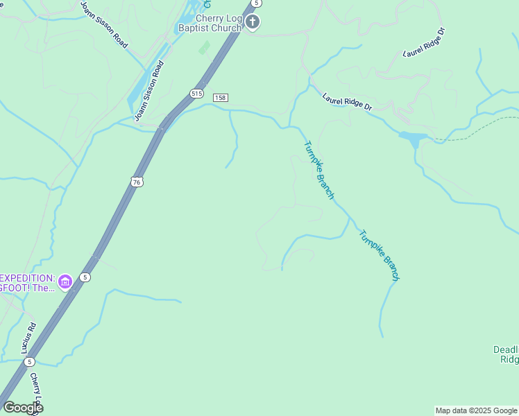 map of restaurants, bars, coffee shops, grocery stores, and more near 902 Laurel Creek Trail in Cherry Log