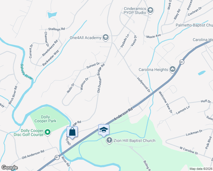 map of restaurants, bars, coffee shops, grocery stores, and more near 9999 Staton Drive in Greenville