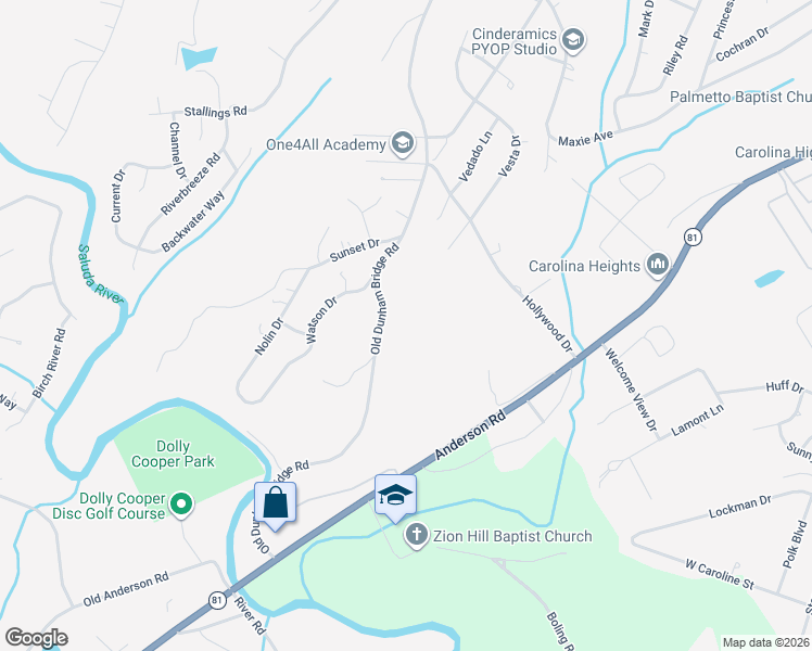 map of restaurants, bars, coffee shops, grocery stores, and more near 9999 Staton Drive in Greenville