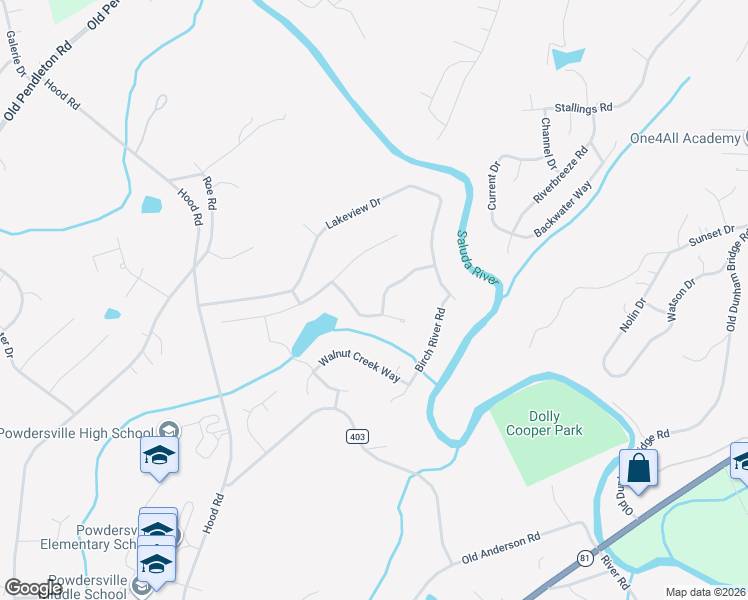 map of restaurants, bars, coffee shops, grocery stores, and more near 107 C-1-234 in Greenville