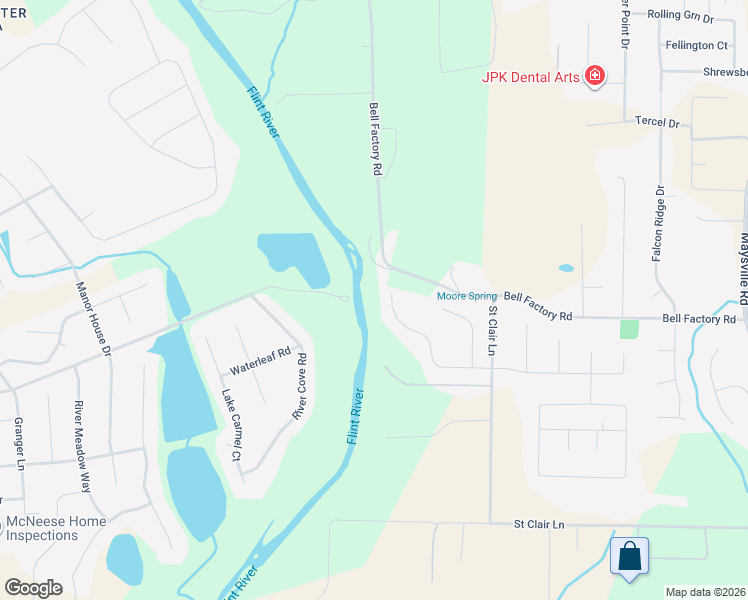 map of restaurants, bars, coffee shops, grocery stores, and more near 134 Southfork Drive in Huntsville