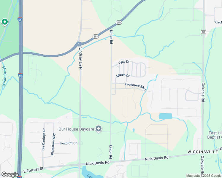 map of restaurants, bars, coffee shops, grocery stores, and more near 17120 Linton Road in Athens