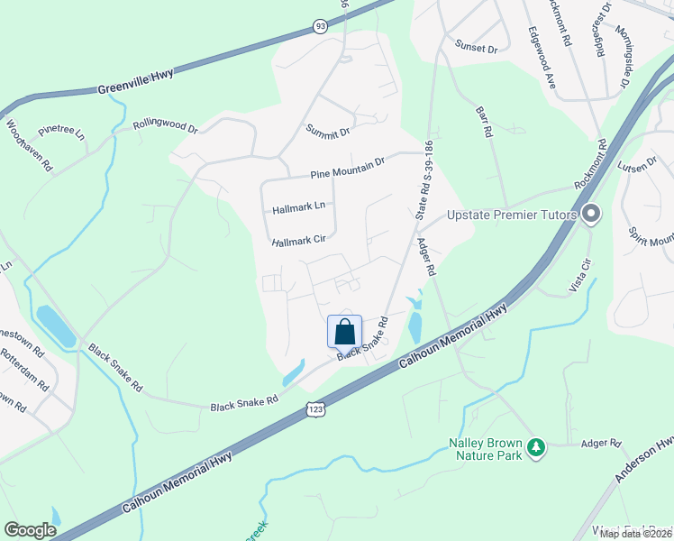 map of restaurants, bars, coffee shops, grocery stores, and more near 133 21st Street in Easley
