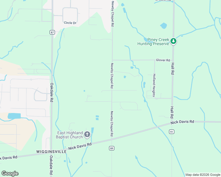 map of restaurants, bars, coffee shops, grocery stores, and more near 17265 Newby Chapel Road in Athens