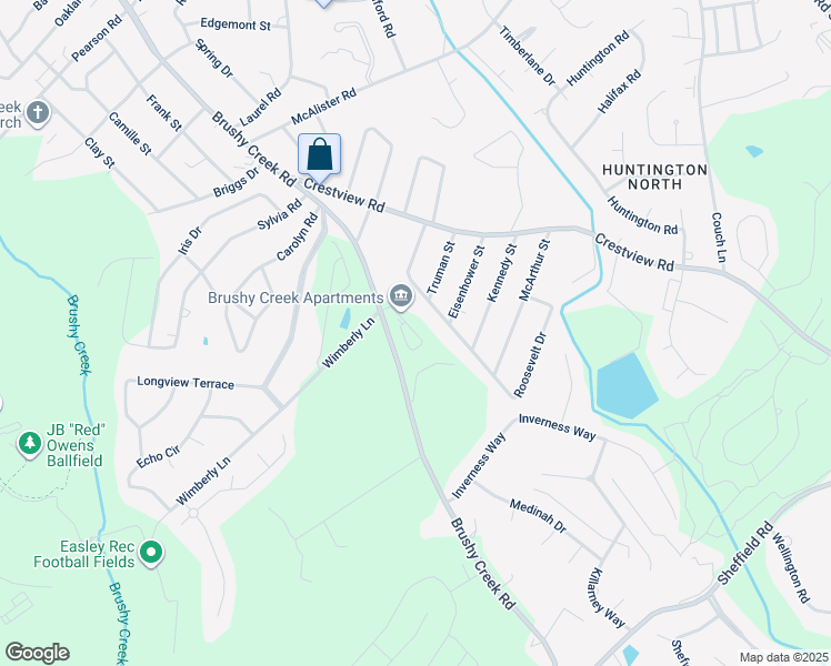 map of restaurants, bars, coffee shops, grocery stores, and more near 106 Brushy Circle in Easley