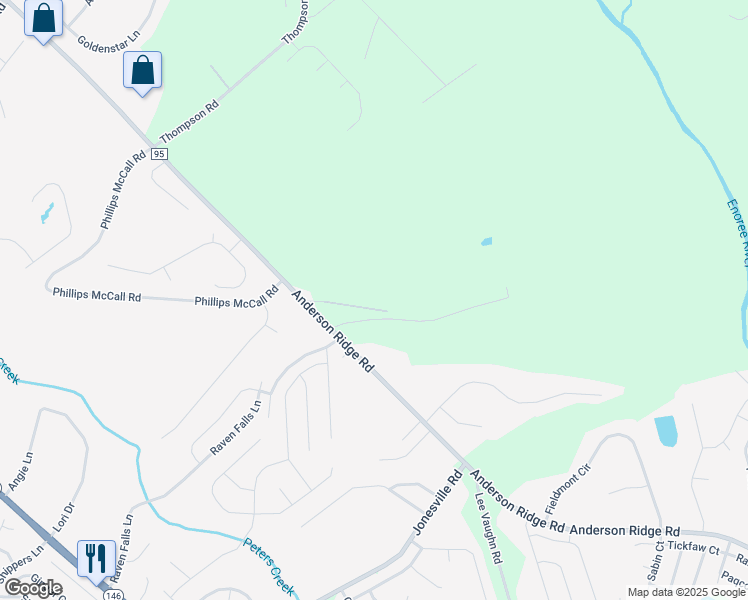 map of restaurants, bars, coffee shops, grocery stores, and more near 119 White Circle in Greer