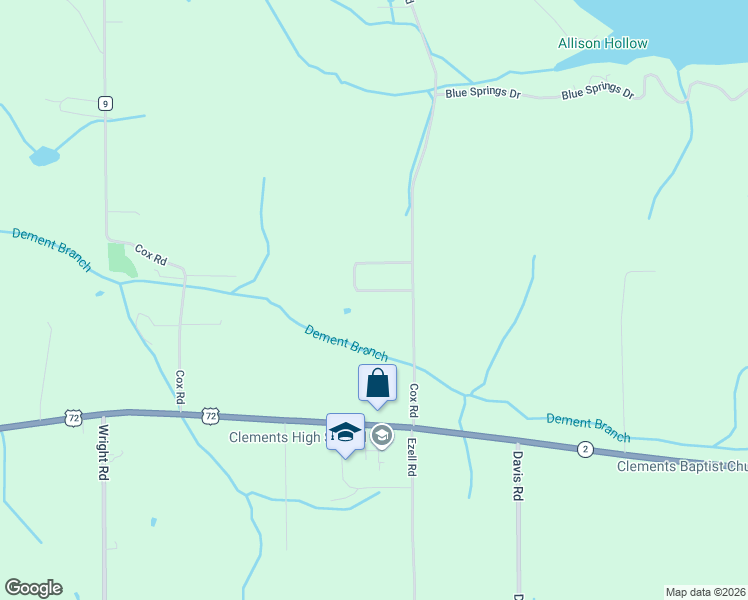 map of restaurants, bars, coffee shops, grocery stores, and more near 7587 Allison Loop in Athens