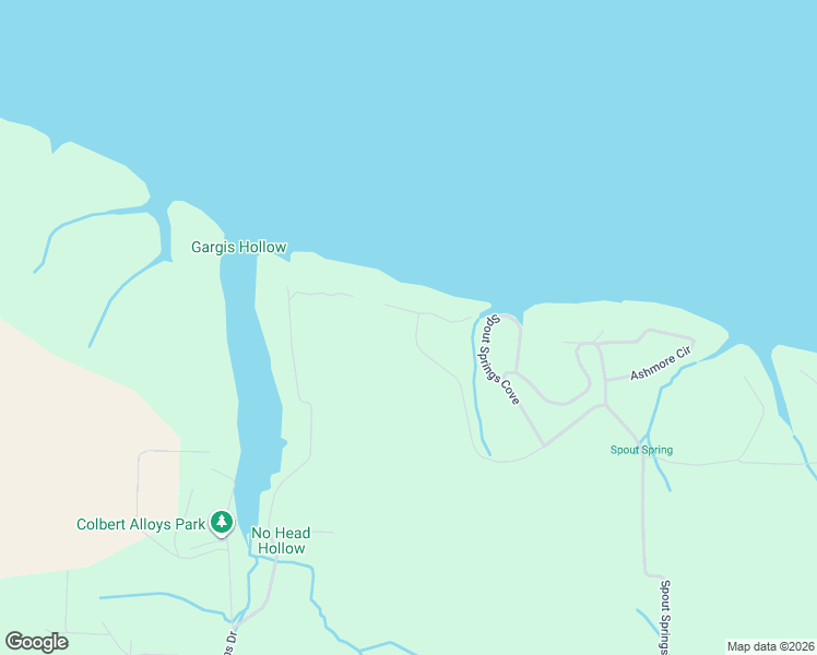 map of restaurants, bars, coffee shops, grocery stores, and more near 2095 Spout Springs Road in Muscle Shoals