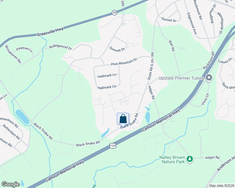 map of restaurants, bars, coffee shops, grocery stores, and more near 133 21st Street in Easley
