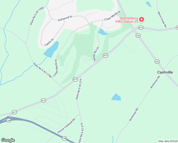 map of restaurants, bars, coffee shops, grocery stores, and more near 3759 South Carolina 417 in Woodruff