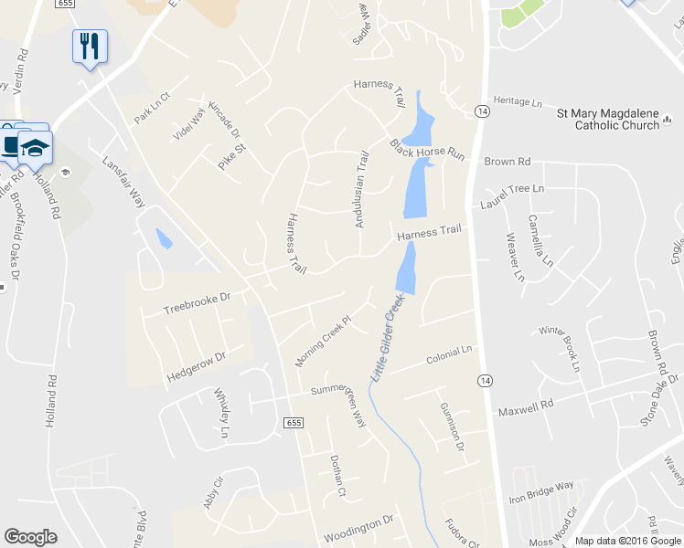 map of restaurants, bars, coffee shops, grocery stores, and more near 205 Harness Trail in Simpsonville