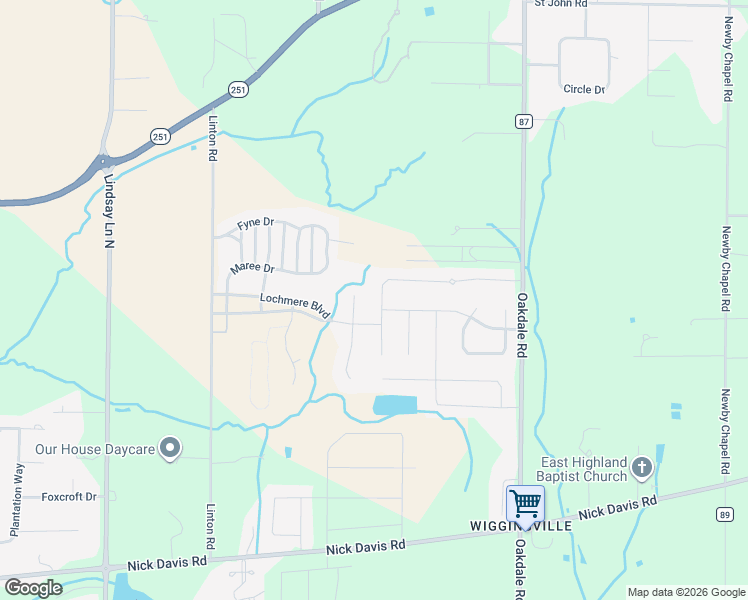 map of restaurants, bars, coffee shops, grocery stores, and more near 22627 Oakdale Ridge Lane in Athens