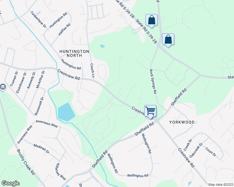 map of restaurants, bars, coffee shops, grocery stores, and more near 101 Fairway Oaks Lane in Easley