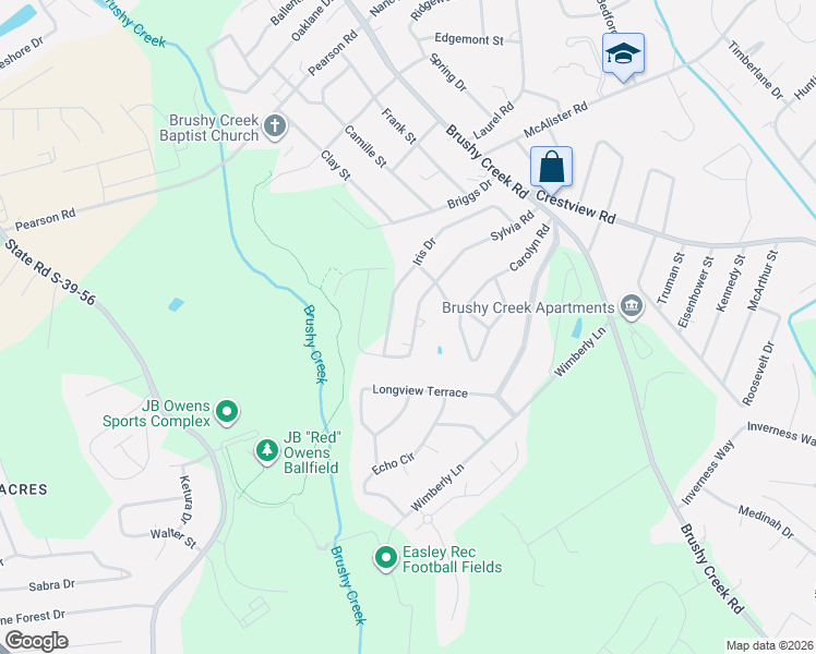 map of restaurants, bars, coffee shops, grocery stores, and more near 312 Sylvia Road in Easley