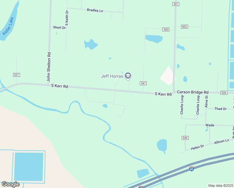 map of restaurants, bars, coffee shops, grocery stores, and more near 25 Calvary Circle in Lonoke