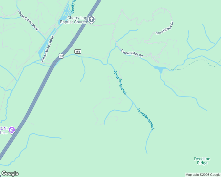 map of restaurants, bars, coffee shops, grocery stores, and more near 709 Laurel Creek Trail in Blue Ridge