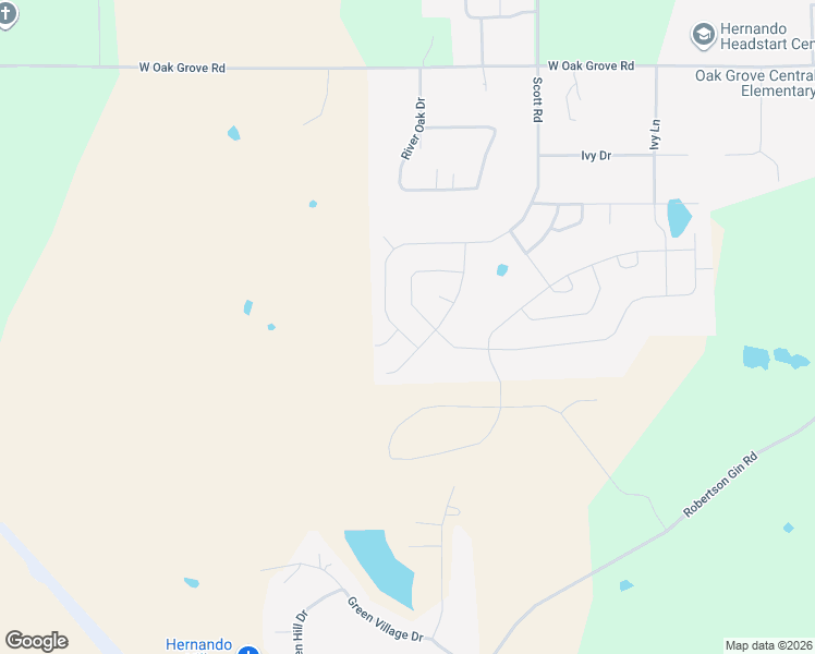 map of restaurants, bars, coffee shops, grocery stores, and more near 3464 Tate's Way in Hernando