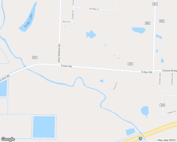 map of restaurants, bars, coffee shops, grocery stores, and more near 1748 South Kerr Road in Lonoke