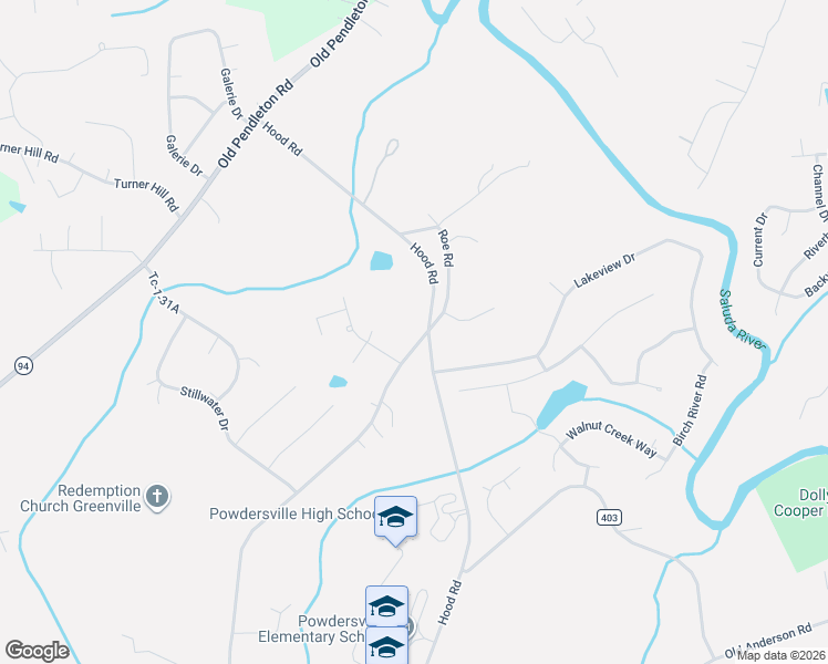 map of restaurants, bars, coffee shops, grocery stores, and more near 441 Roe Road in Greenville