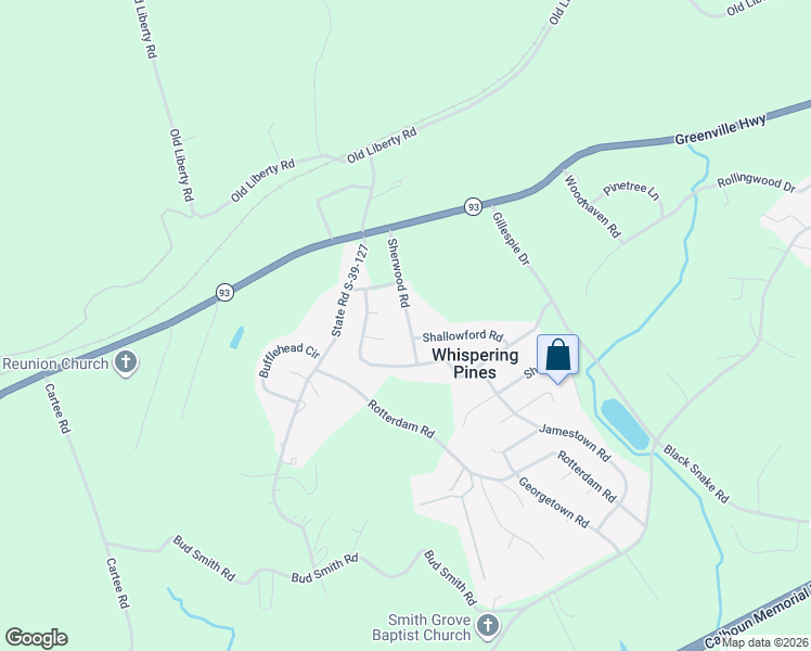 map of restaurants, bars, coffee shops, grocery stores, and more near 210 Sherwood Road in Easley