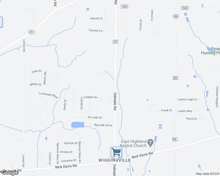 map of restaurants, bars, coffee shops, grocery stores, and more near 22959 Oakdale Ridge Lane in Athens