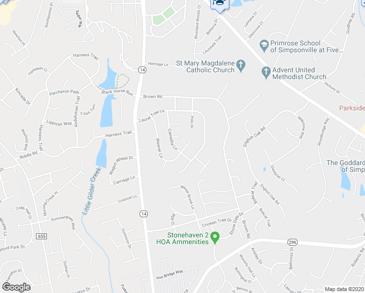 map of restaurants, bars, coffee shops, grocery stores, and more near 403 Weaver Lane in Simpsonville