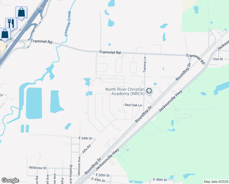 map of restaurants, bars, coffee shops, grocery stores, and more near 6708 Ridgemist Cove in North Little Rock