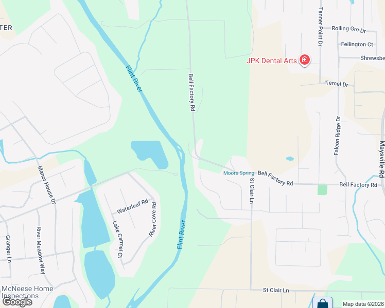 map of restaurants, bars, coffee shops, grocery stores, and more near 580 Bell Factory Road in Huntsville