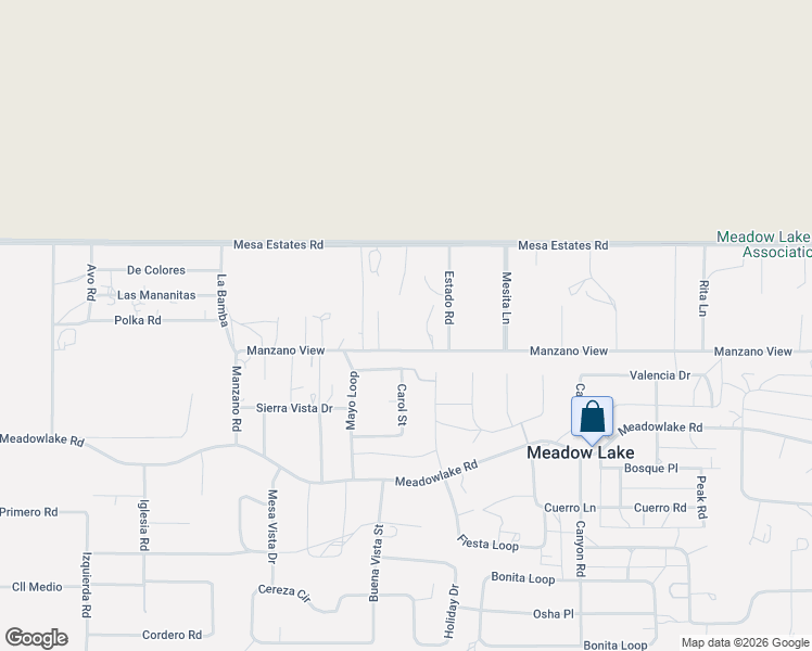 map of restaurants, bars, coffee shops, grocery stores, and more near 133 Manzano View in Los Lunas