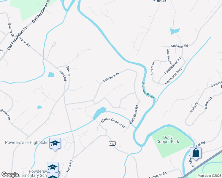 map of restaurants, bars, coffee shops, grocery stores, and more near 1134 Lakeview Drive in Greenville