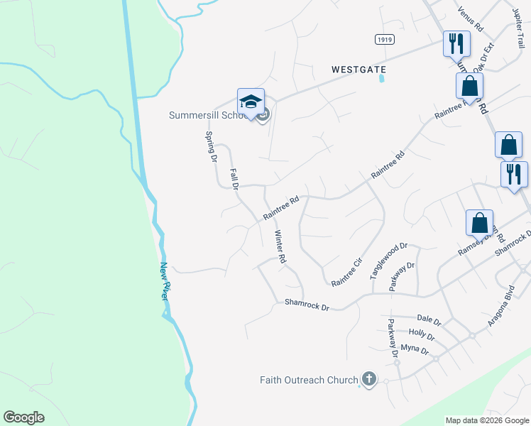 map of restaurants, bars, coffee shops, grocery stores, and more near 202-204 Winter Road in Jacksonville