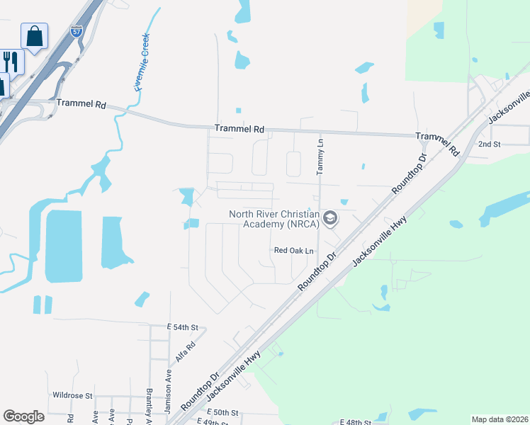 map of restaurants, bars, coffee shops, grocery stores, and more near 6708 Ridgemist Cove in North Little Rock
