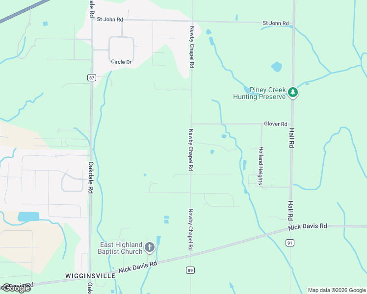 map of restaurants, bars, coffee shops, grocery stores, and more near 17400 Newby Chapel Road in Athens