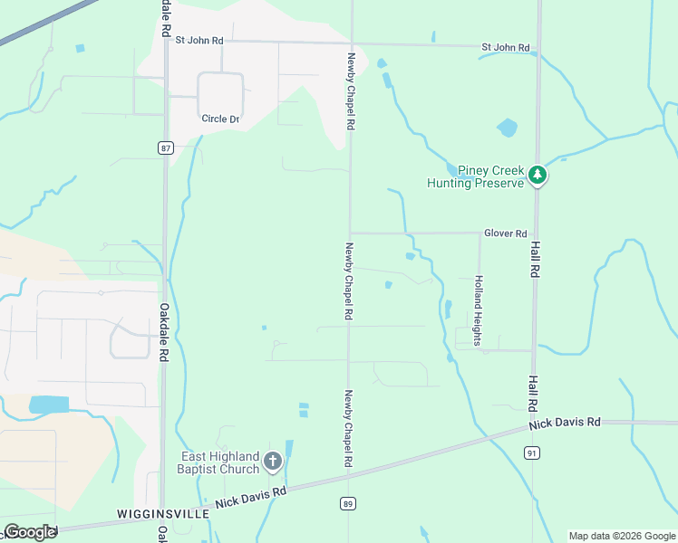 map of restaurants, bars, coffee shops, grocery stores, and more near 17400 Newby Chapel Road in Athens