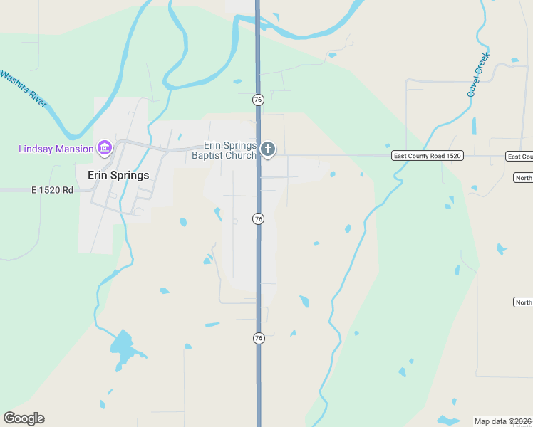 map of restaurants, bars, coffee shops, grocery stores, and more near 13257 Oklahoma 76 in Lindsay