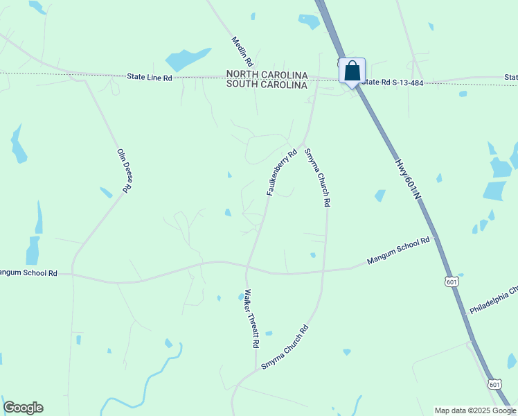 map of restaurants, bars, coffee shops, grocery stores, and more near 512 Faulkenberry Road in Pageland