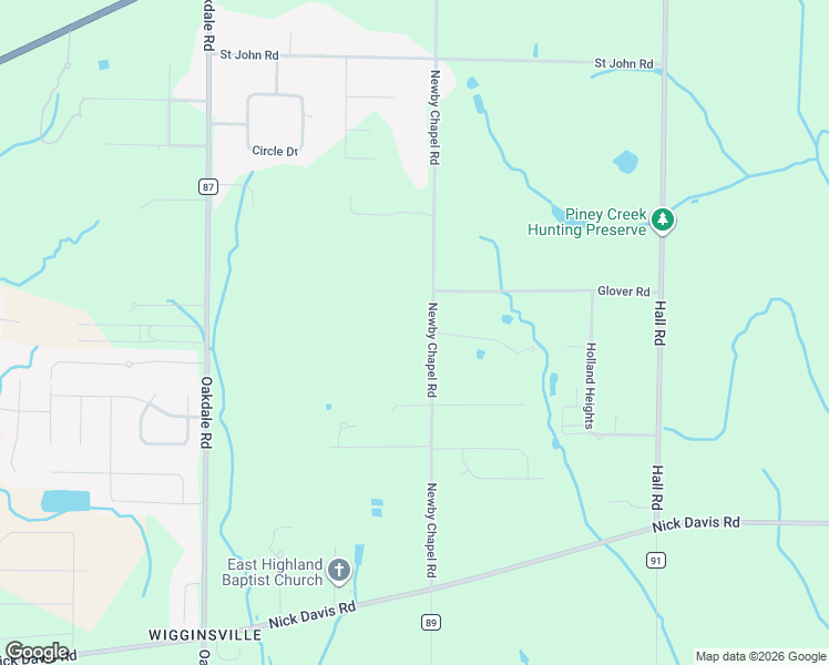 map of restaurants, bars, coffee shops, grocery stores, and more near 17400 Newby Chapel Road in Athens