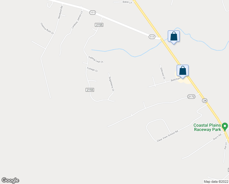map of restaurants, bars, coffee shops, grocery stores, and more near 304 Sugarberry Court in Jacksonville