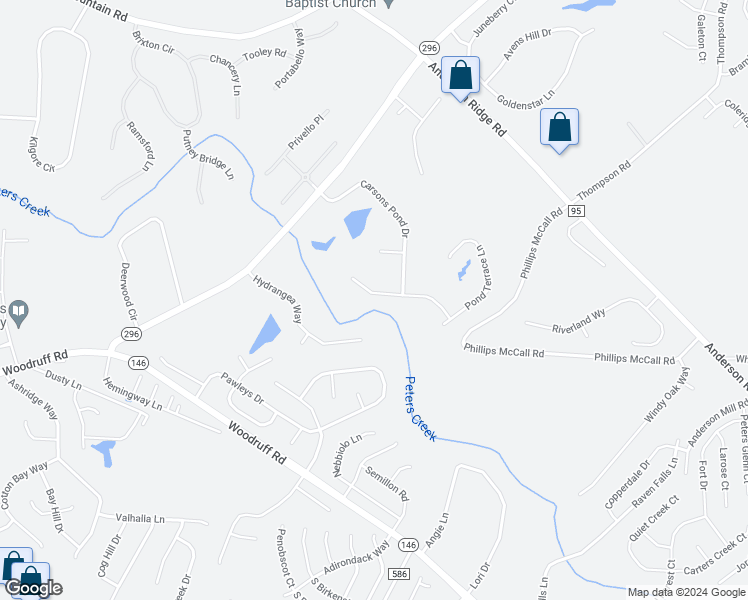 map of restaurants, bars, coffee shops, grocery stores, and more near 7 Noble Oaks Lane in Simpsonville