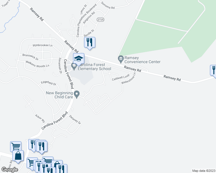 map of restaurants, bars, coffee shops, grocery stores, and more near 1007 Hollyfield Court in Jacksonville